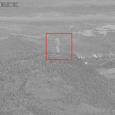 Al smoke Camera night mode 2 - Sensenet wildfire detection