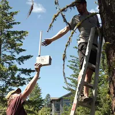 sensor installation - sensenet wildfire detection