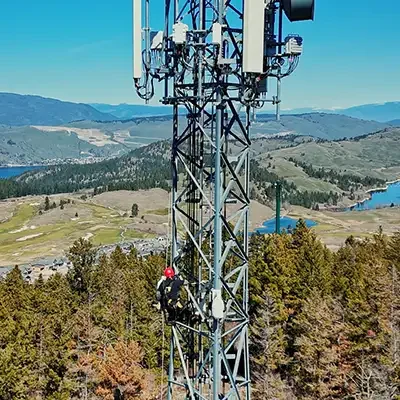 smoke detection camera install on tower - sensenet wildfire detection
